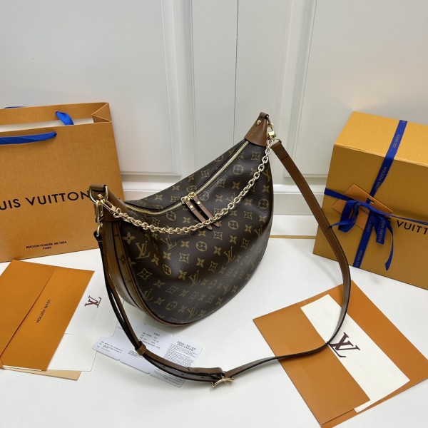 Louis Vuitton New Classic Logo Loop Hobo Handbag Crossbody Bag Size: 38x26x10 CM