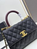 Chanel Classic Coco Handle Double C Chain Crossbody Bag Handbag Size: 22x15x8 CM