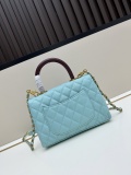Chanel Classic Coco Handle Double C Chain Crossbody Bag Handbag Size: 22x15x8 CM