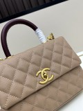 Chanel Classic Coco Handle Double C Chain Crossbody Bag Handbag Size: 22x15x8 CM