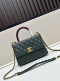 Chanel Classic Coco Handle Double C Chain Crossbody Bag Handbag Size: 22x15x8 CM