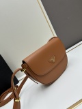 Prada New Classic Leather Double Strap Flip Shoulder Bag Size: 20x16x6 CM