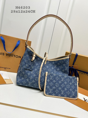 Louis Vuitton New Classic Logo Denim Denim Handbag Shoulder Bag Size: 29x12x24 CM