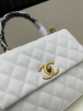 Chanel Classic Coco Handle Double C Chain Crossbody Bag Handbag Size: 22x15x8 CM