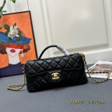 Chanel Classic Double C Retro Flip Sheepskin Handbag Crossbody Bag Size: 24x12 CM