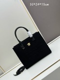 Versace New Embossed 3D Logo Denim Handbag Tote Bag Size: 29.5x14.5x24 CM