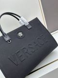 Versace New Embossed 3D Logo Denim Handbag Tote Bag Size: 40x16x29 CM