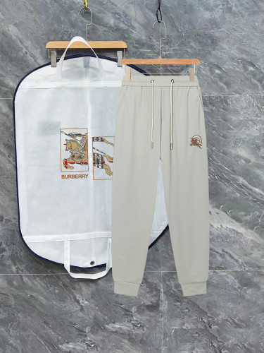 Burberry Classic Embroidered War Horse Logo Quick drying Ice Silk Pants Casual Pants