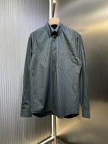 Balenciaga New Four Seasons Versatile Long Sleeve Checkered Shirt