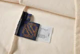 Louis Vuitton New Embroidered Logo Checkered Woolen Loop Cloth Round Neck Short Sleeve T-shirt