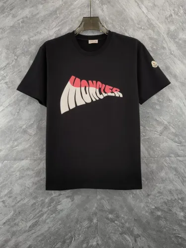 Moncler New Foam Logo Printed T-shirt Unisex Casual Loose Short Sleeve