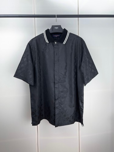 Louis Vuitton New Jacquard Ribbon Mulberry Silk Shirt Shorts Set