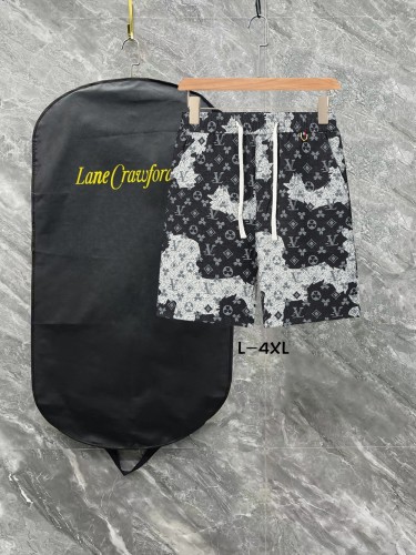 Louis Vuitton Unisex New Classic Full Logo Drawstring Casual Shorts