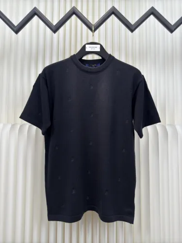 Louis Vuitton Classic Full Embroidered Logo Knitted Casual Short Sleeve