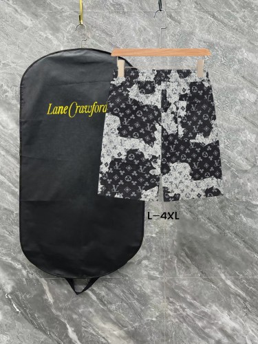 Louis Vuitton Unisex New Classic Full Logo Drawstring Casual Shorts