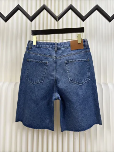 Loewe Classic Logo Casual Tannin Denim Shorts