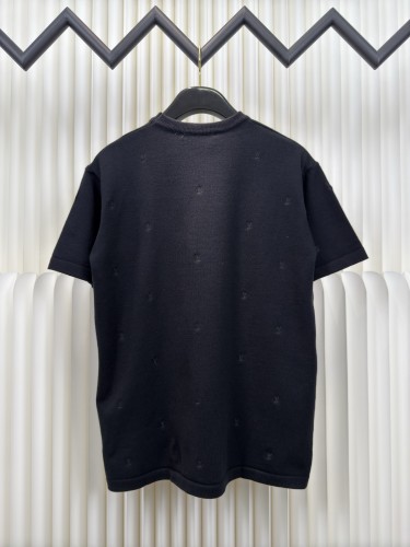 Louis Vuitton Classic Full Embroidered Logo Knitted Casual Short Sleeve