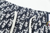 Dior Unisex Spring/Summer New Classic Full Logo Drawstring Casual Shorts