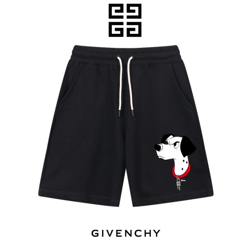 Givenchy New Classic Spotted Dog Printed Shorts Couples Casual Drawstring Sports Pants