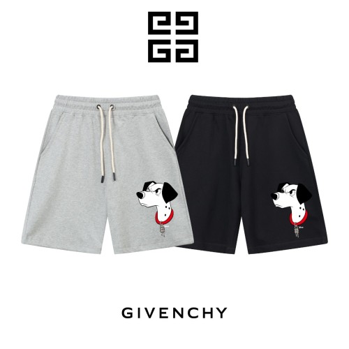 Givenchy New Classic Spotted Dog Printed Shorts Couples Casual Drawstring Sports Pants