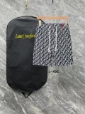 Dior Unisex Spring/Summer New Classic Full Logo Drawstring Casual Shorts