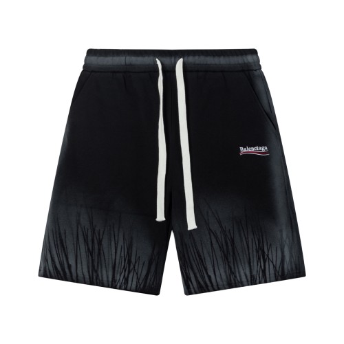Balenciaga New Unisex Embroidered Wave Letter Logo Casual Shorts