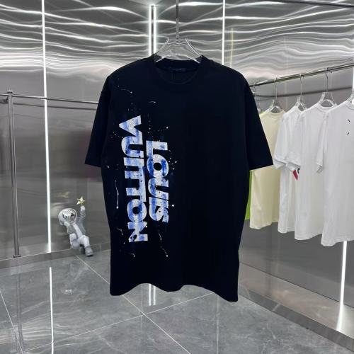 Louis Vuitton Fashion Logo Printed Short Sleeve Unisex Casual Round Neck T-shirt