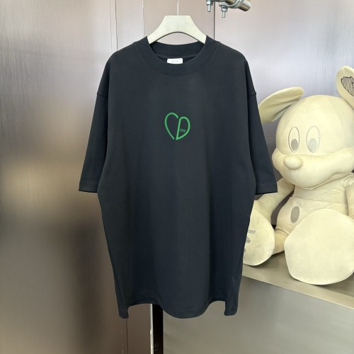 Dior New Simple Love Printed T-shirt Couple Casual Round Neck Short Sleeve