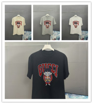 Gucci New Fashion Nezha Logo Printed T-shirt Unisex Casual Short Sleeve