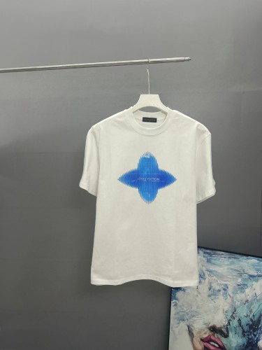 Louis Vuitton New Classic Logo Printed T-shirt Unisex Casual Round Neck Short Sleeve