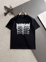 Balenciaga New Retro Logo Printed Short Sleeve Unisex Loose Casual T-shirt