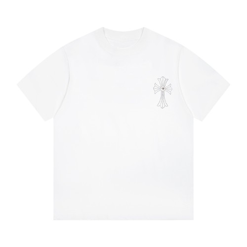 Chrome Hearts New Classic Diamond Logo Short Sleeve Couple Casual Round Neck T-shirt