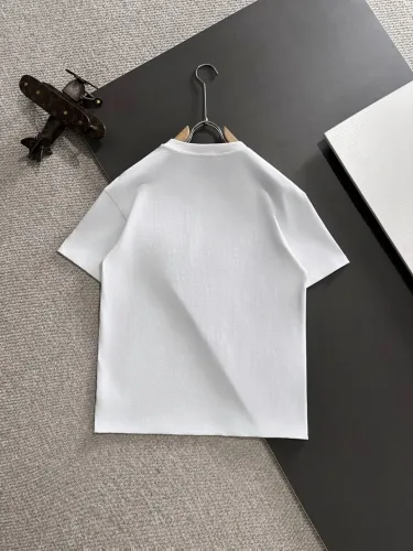 Burberry Fashion Hollow Embroidered Short Sleeve Couple Loose Casual T-shirt