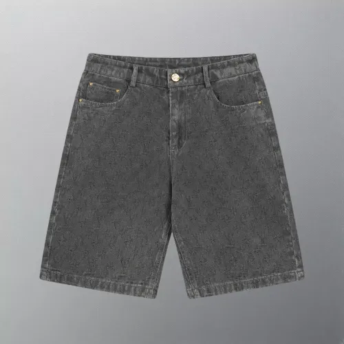 Louis Vuitton New Dark Pattern Old Flower Full Jacquard Denim Shorts