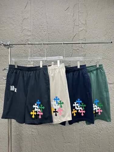 Chrome Hearts Fashion Colorful Leather Cross Shorts Casual Loose Shorts