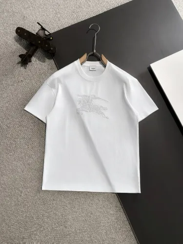 Burberry New Embroidered Diamond War Horse Short Sleeve Unisex Loose Casual T-shirt