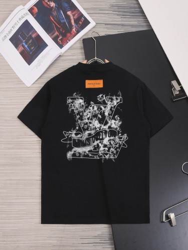 Louis Vuitton Personalized Embroidered Logo T-shirt Unisex Casual Versatile Short Sleeve