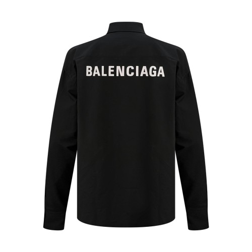 Balenciaga New Classic Logo Printed Shirt Coat