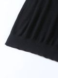 Prada Classic Logo Embroidered Wool Round Neck Short Sleeve