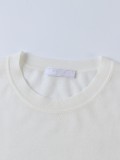 Prada Classic Logo Embroidered Wool Round Neck Short Sleeve