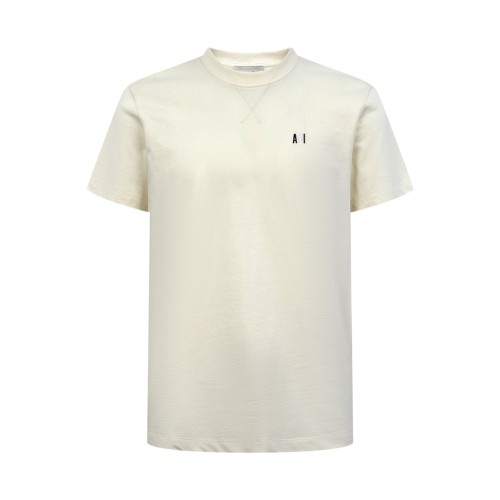 Ami Paris New Classic Embroidered Logo Short Sleeve Unisex Casual Cotton T-shirt