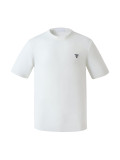 Prada Classic Logo Embroidered Wool Round Neck Short Sleeve