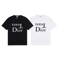 Dior Classic Logo Printed T-shirt Unisex Casual Versatile Short Sleeve