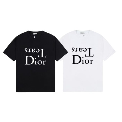 Dior Classic Logo Printed T-shirt Unisex Casual Versatile Short Sleeve
