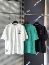 Chrome Hearts New Patchwork Cross Embroidered Sanskrit T-shirt Casual Short Sleeve