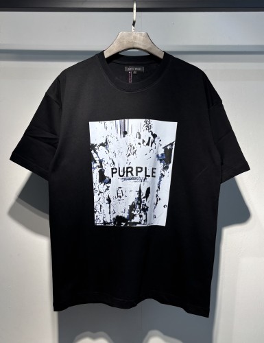 Purple Brand Fashion Logo Printed T-shirt Unisex Casual Round Neck Short Sleeve