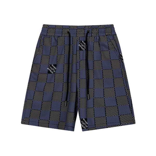 Louis Vuitton New Classic Chess Shorts Quick Drying Beach Shorts