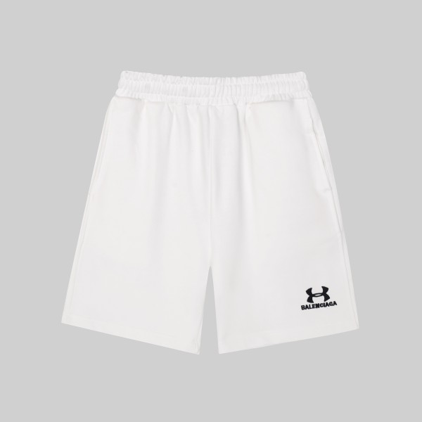Balenciaga x Under Armour Unisex Classic Embroidered Logo Washed Sports Shorts