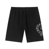 Chrome Hearts Classic Patchwork Embroidered Hardware Cross Washed Cotton Shorts
