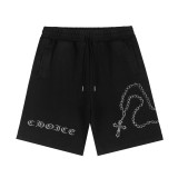 Chrome Hearts Classic Hardware Cross Printed Washed Casual Shorts